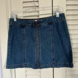 Altar’d State Demin zip-up Skirt